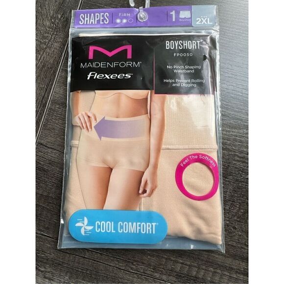 MAIDENFORM FLEXEES NWT women’s black and nude slimming high waisted brief and bo - Picture 3 of 8